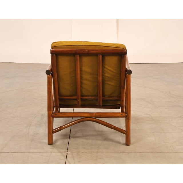 Vogue Coastal Vintage Rattan Bamboo Armchair For Sale - Image 17 of 18