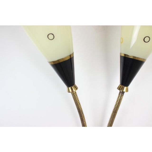 Mid-Century Brass & Glass Wall Lamp, 1960s For Sale - Image 6 of 17