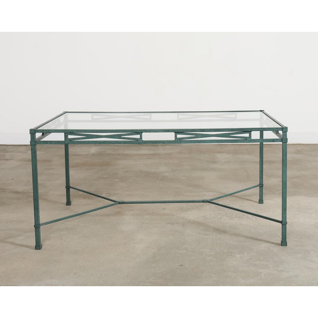 Brown Jordan Brown Jordan Venetian Garden Dining Set Green Verdigris Finish For Sale - Image 4 of 18