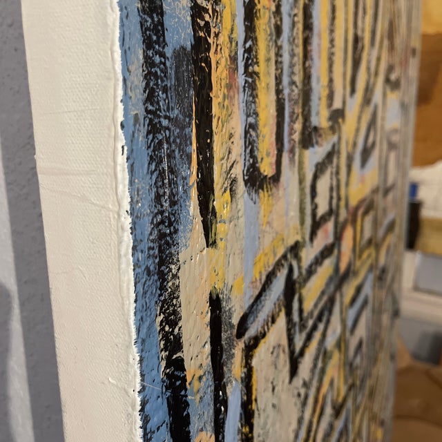 “Self Portrait” by John Frates Mid Century Modern Abstract, Coa With an Invoice, Buy 2 Frates Get 1 Free, Can Be Hung Multi-Directional, 36x48 For Sale - Image 4 of 8