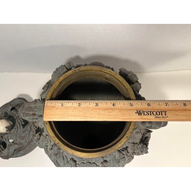 Antique Chinese Bronze Censer Incense Burner With Xuande Mark Heavy 13lb / 6kg For Sale - Image 15 of 15