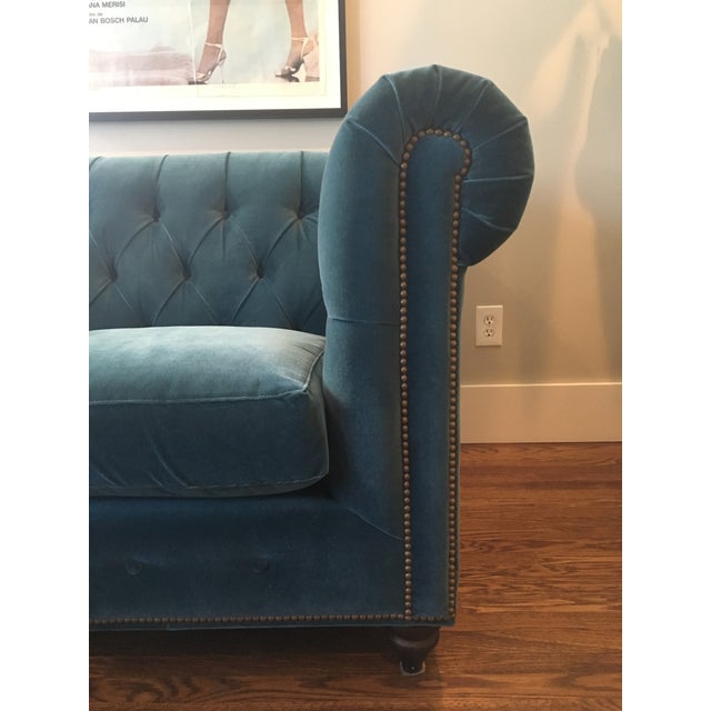 Anthropologie Velvet Lyre Sectional Sofa Chairish