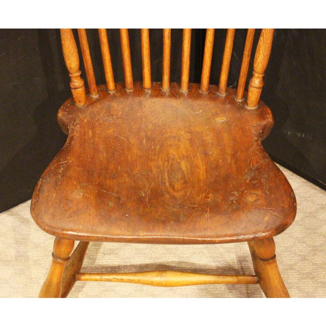 Early 19th Century American Fan Back Windsor Side Chair For Sale - Image 9 of 10