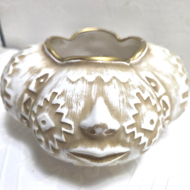 1960 Haeger Face Planter Cachepot Organic Modern Art Pottery Shelf Bookcase Decor For Sale - Image 17 of 18