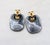 Metal Vintage Signed Crown Trifari Silver/Black Resin Drop Clip Earrings-2 Pieces For Sale - Image 7 of 8