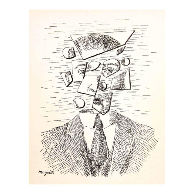 1966 Rene Magritte Lithograph 6 Self Portrait Aube a l'Antipode For Sale
