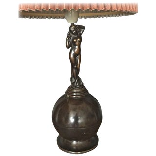 Art Deco Style Bronze Table Lamp by Ae Bronze For Sale