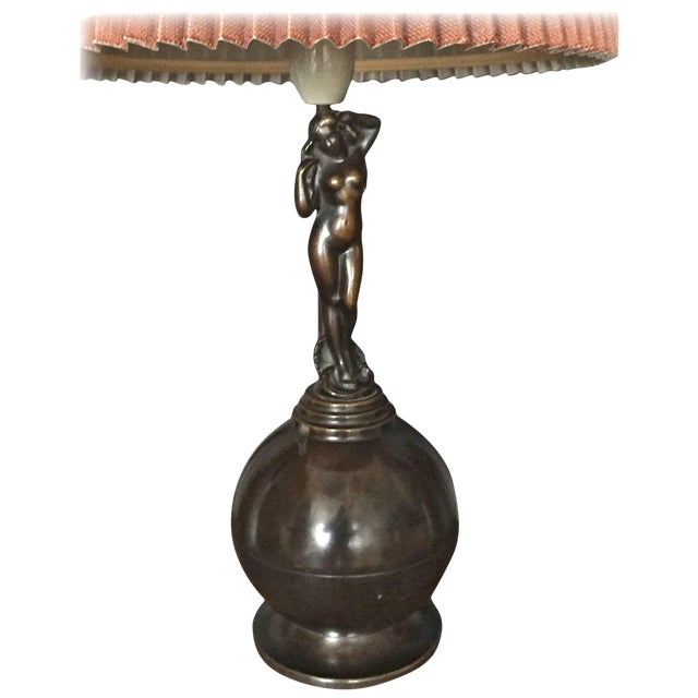 Art Deco Style Bronze Table Lamp by Ae Bronze For Sale