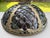 Art Nouveau 1960s Tiffany-Style Iridescent Glass & Bronze Turtleback Tile 26" Shade (Shade Only) For Sale - Image 3 of 18