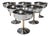 Vintage Champagne Bowls in Stainless Steel with Golden Stem, Italy, 1970s, Set of 6 For Sale