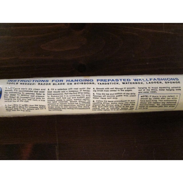 United DeSoto Floral Diamond Motif 70s Vintage Wallcovering For Sale - Image 9 of 10