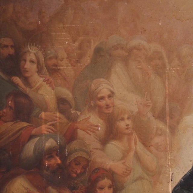 Italian School, The Baptism of Jesus, 1870, Oil on Canvas For Sale - Image 8 of 15