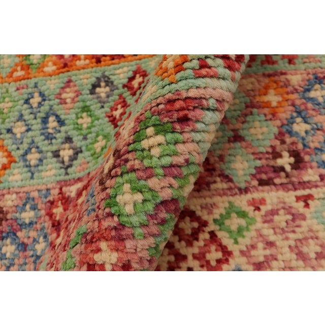 Gray Eclectic Balochi Blue/Gray Wool Rug - 3'2''x5'1'' For Sale - Image 8 of 11