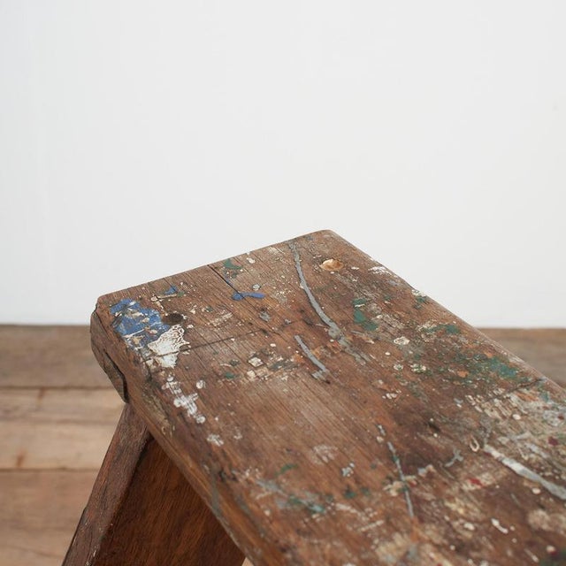 Vintage Wooden Artist Wide Step Ladders For Sale - Image 5 of 9