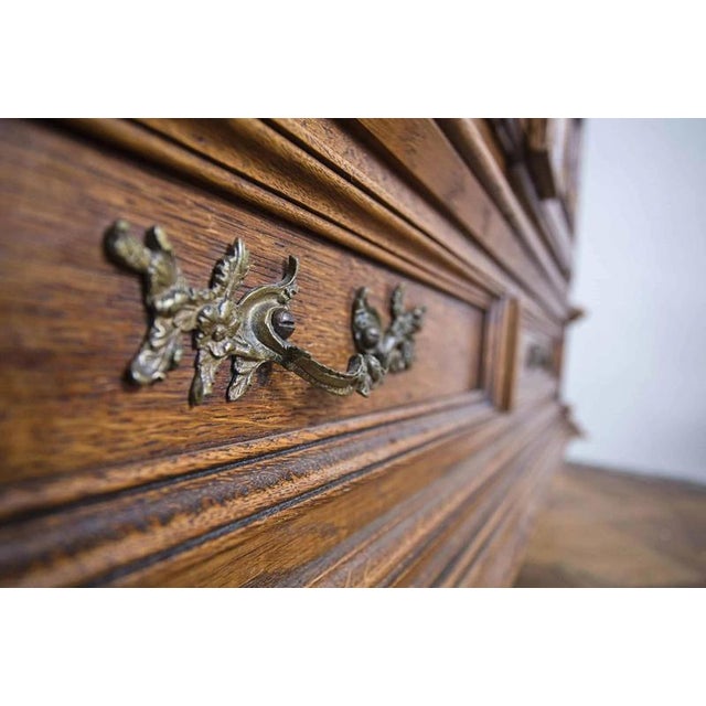 19th Century Castle Oak Cabinet For Sale - Image 13 of 16