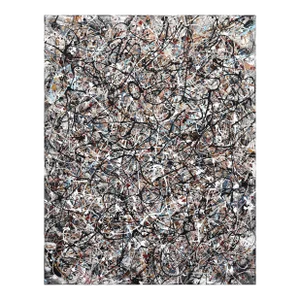 Winter Blue - Abstract Jackson Pollock-Style Artworks Modern Black and White Expressionist Original Painting by Marc Raphael