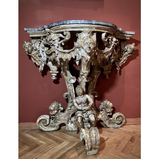 Black Italian Sculptural Silver Mecca Gilding Console Tables, Set of 2 For Sale - Image 8 of 14