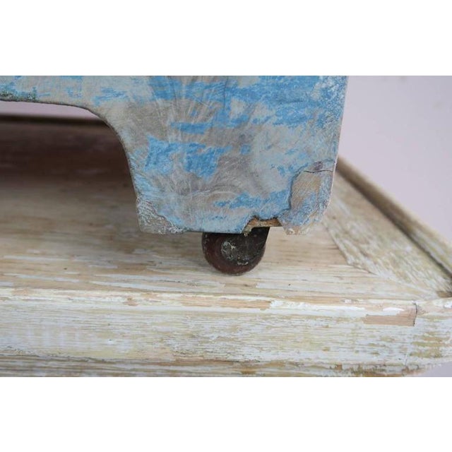 19th Century English Antique Painted Wine Cooler, Wood & Metal For Sale - Image 9 of 9