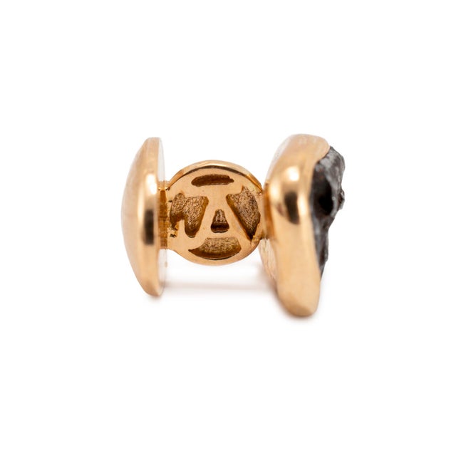 Early 21st Century Men’s Jorge Adeler 18k Rose Gold Meteorite Nugget Cufflinks, A Pair For Sale - Image 5 of 8