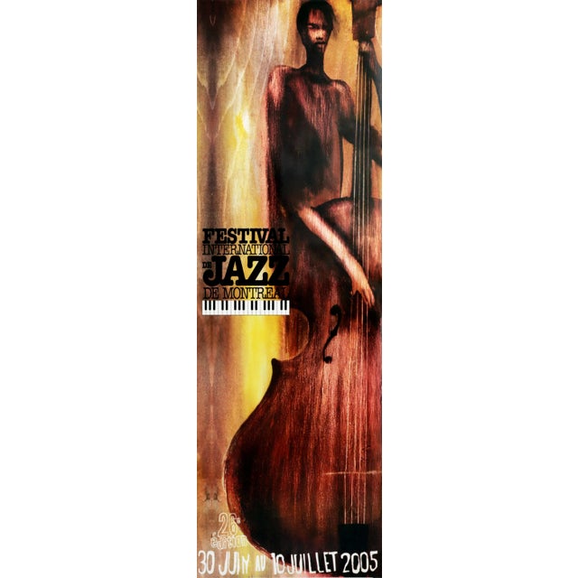 2005 Festival International De Jazz Montreal Poster (Yellow Double Bass) For Sale - Image 4 of 4