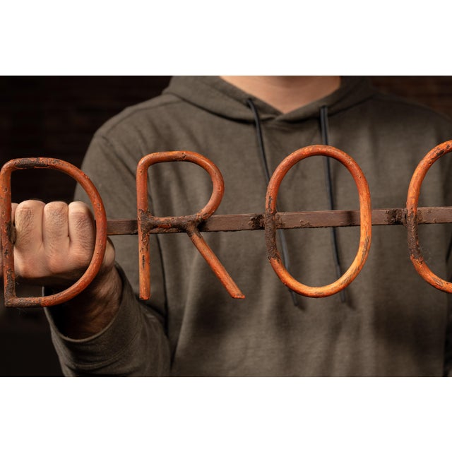 Apricot Vintage Industrial Metal Wire Apartment Rental Signs - Set of 3 For Sale - Image 8 of 11