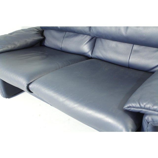 2-Seater Leather Sofa Lugano by Erpo Int., 1985 For Sale - Image 9 of 14