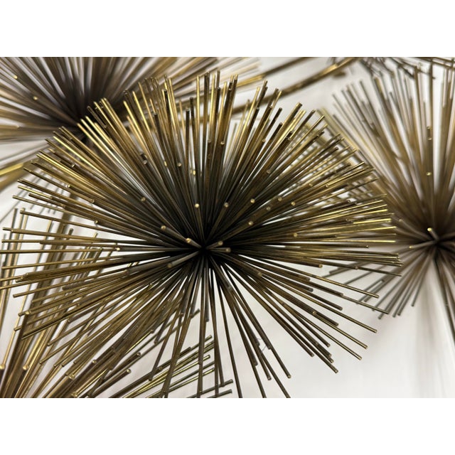 Late 20th Century Curtis Jere Vintage Brass Sea Urchin/Dandelion Wall Sculpture For Sale - Image 5 of 13