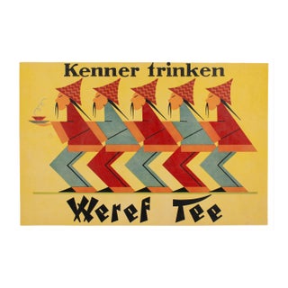 Weref Tee Original Art Deco German Advertising Poster For Sale