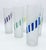 This set of 6 Hazel Atlas glasses, shown features a distinct mid-century modern design. The glasses are characterized by...