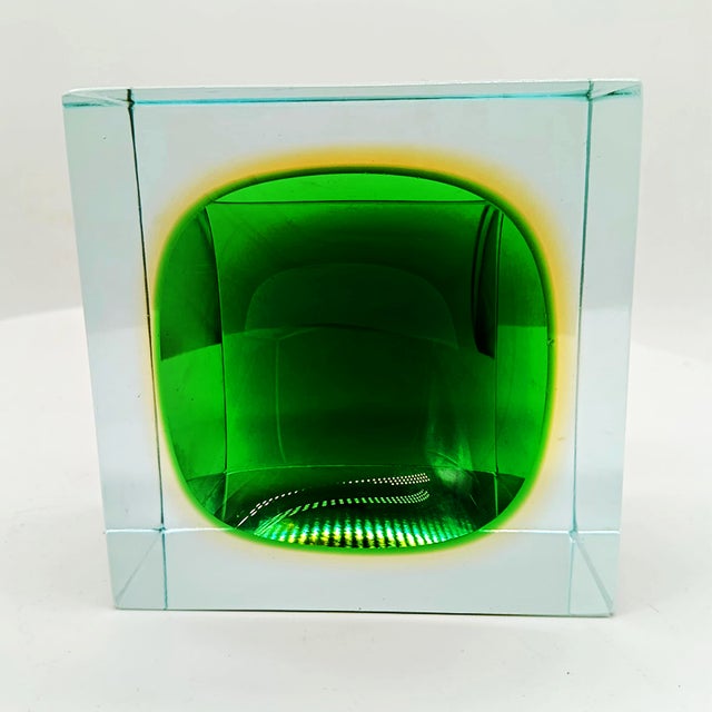 Large Square Ashtray or Catchall in Murano Glass attributed to Flavio Poli for Seguso, 1960s For Sale - Image 6 of 8