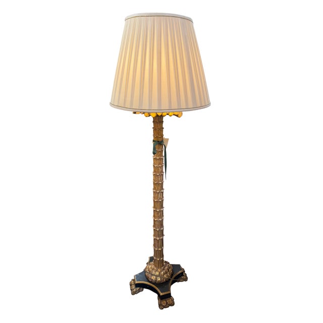 Art Deco Style Palm Tree Giltwood Floor Lamp
