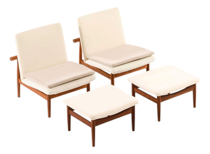 Japan Model FD-137 Easy Chairs by Finn Juhl, 1950s, Set of 4