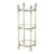 Maison Jansen Style 3 Tier Steel and Brass Side Table For Sale