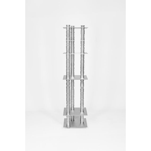 Metalique Bookshelf by Millim Studio Unique Piece. Dimensions: D 40 x W 40 x H 170 cm. Materials: Aluminum. The product is...