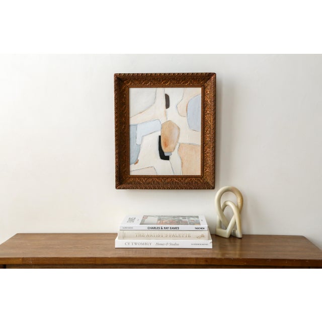 Contemporary Original Framed Abstract Painting in Antique Gold Frame For Sale - Image 3 of 15