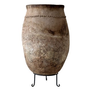 Moroccan Berber Clay Jar in Earthenware For Sale