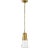 Thomas O'Brien for Visual Comfort Signature Robinson Small Pendant in Hand-Rubbed Antique Brass with Clear Glass For Sale