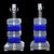 Hollywood Regency Pair of Blue and Lucite Table Lamps For Sale - Image 3 of 4