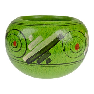 Vintage Hand Painted Mexican Planter For Sale