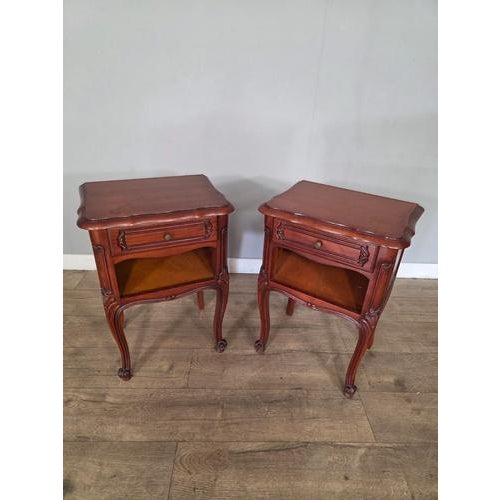 Antique French Louis XV Style Bedside Cabinets, Set of 2 For Sale - Image 3 of 14