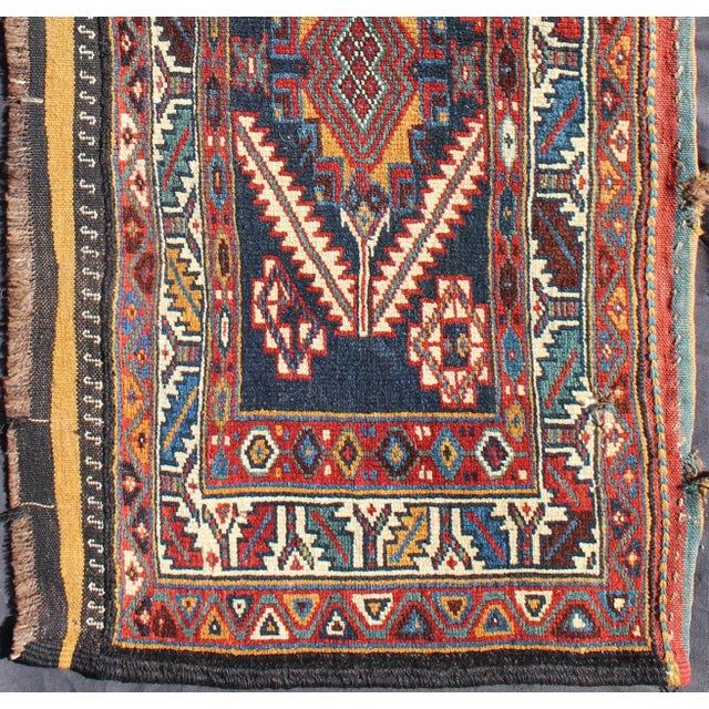 Small Antique Turkestanian Yomud Rug with Tribal Diamond Medallion Design, rug 10-ke-1000, country of origin / type:...