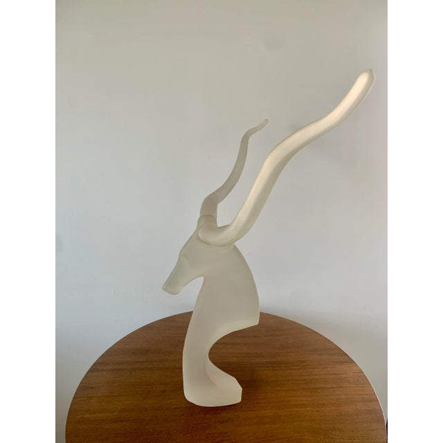 Mid-Century Lucite Ram’s Head Sculpture For Sale In South Bend - Image 6 of 13