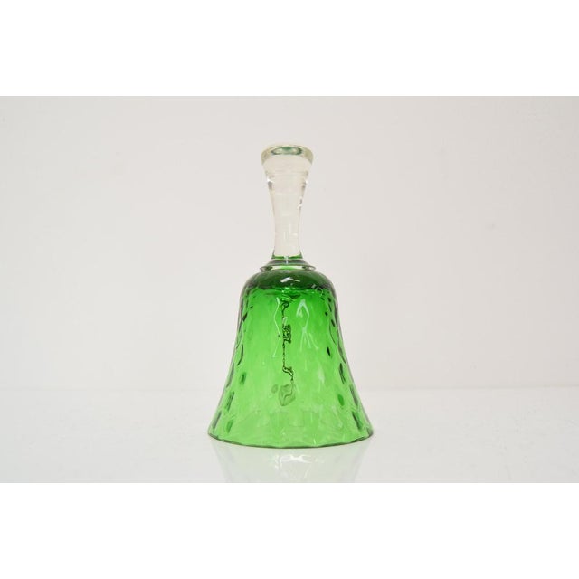 Vintage Glass Bell from Glasswork Novy Bor, 1950s For Sale - Image 3 of 8