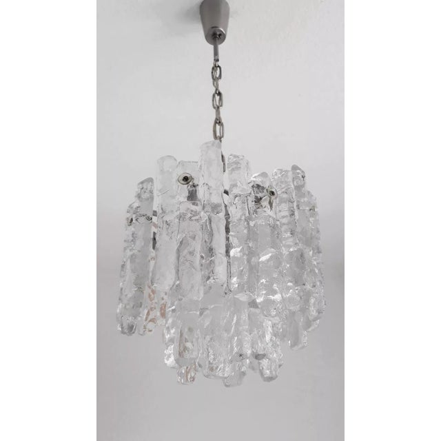 Ice Glass Chandelier by J. T. Kalmar for Kalmar Franken KG, 1970s For Sale - Image 6 of 14