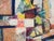 2000 - 2009 David Adickes Modern Abstract Red, Orange, and Yellow Toned Cubist Inspired Foil Painting, 2008 For Sale - Image 5 of 8