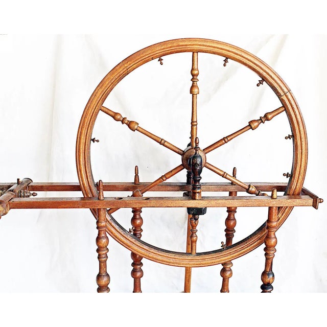 Mid 19th Century French Miniature Spinning Wheel Chairish