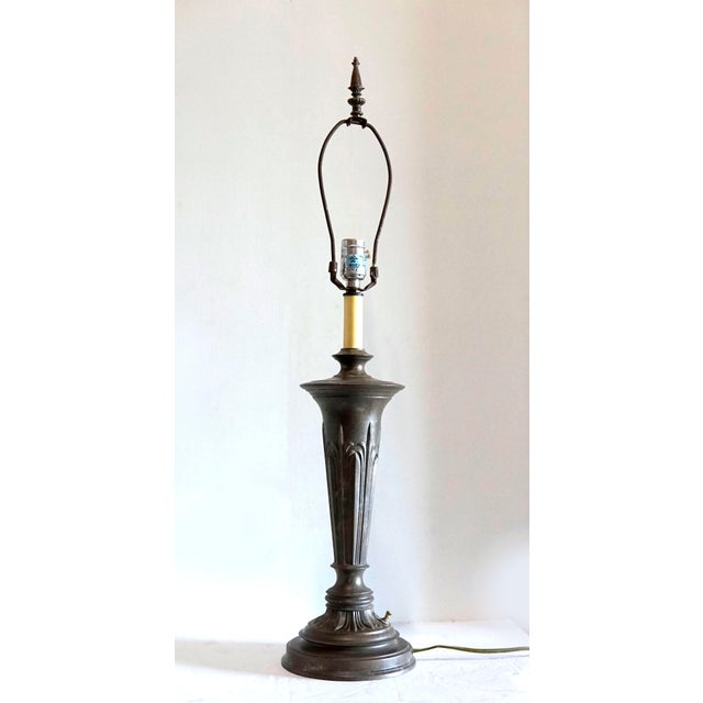 1920s Neoclassical Revival Bronze Table Lamp For Sale - Image 10 of 11