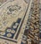 Textile Blue and Brown Oushak Vintage Rug From Turkey With Geometric Layered Medallion 5'4'' X 10'0'' For Sale - Image 7 of 8