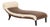 Modern Embossed Leather and Flokati Chaise Longue For Sale