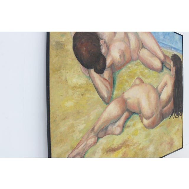 Two Reclining Figures, 1970s, Oil on Canvas For Sale - Image 5 of 7